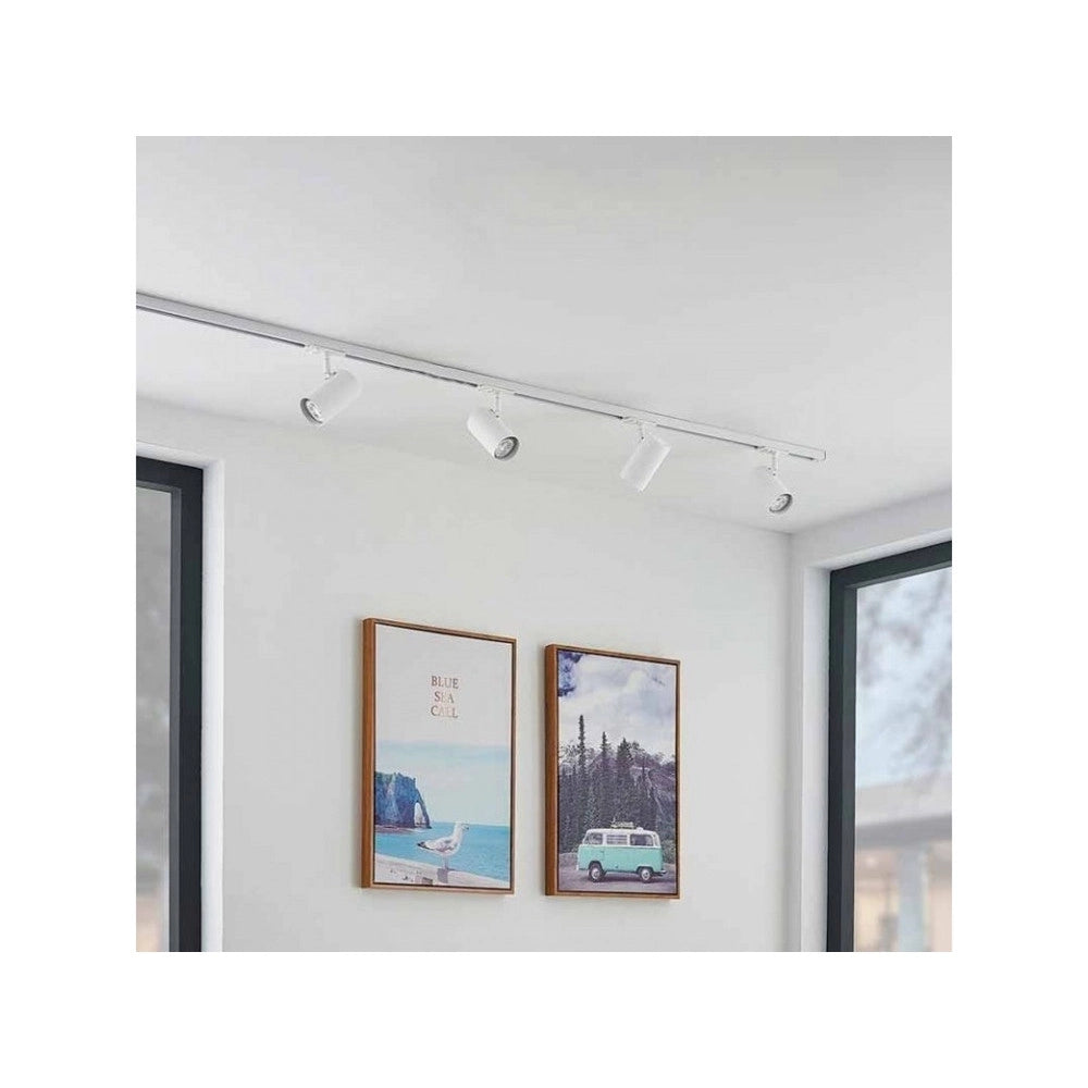 Trade Shop - Faretto Led Per Binario Trifase 30w Lampada Orientabile Luce Naturale Calda Ip20 Gd19c20 - Bianco-bianco Caldo      -