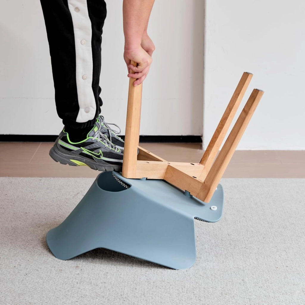 GrandCA HOME Set di 4 Sedie da Cucina Nordica Sedia da Pranzo con Gambe in Legno Massello, Sedie Imbottite per Camera da Letto, Soggiorno, Cucina,Azzurro