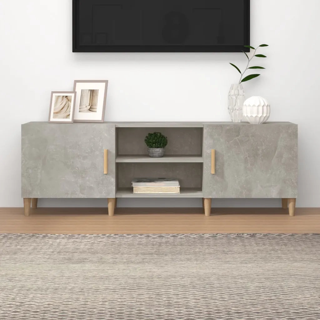 Mobile Porta TV-Mobile per TV-Credenza TV Grigio Cemento 150x30x50cm in Legno Multistrato 530236