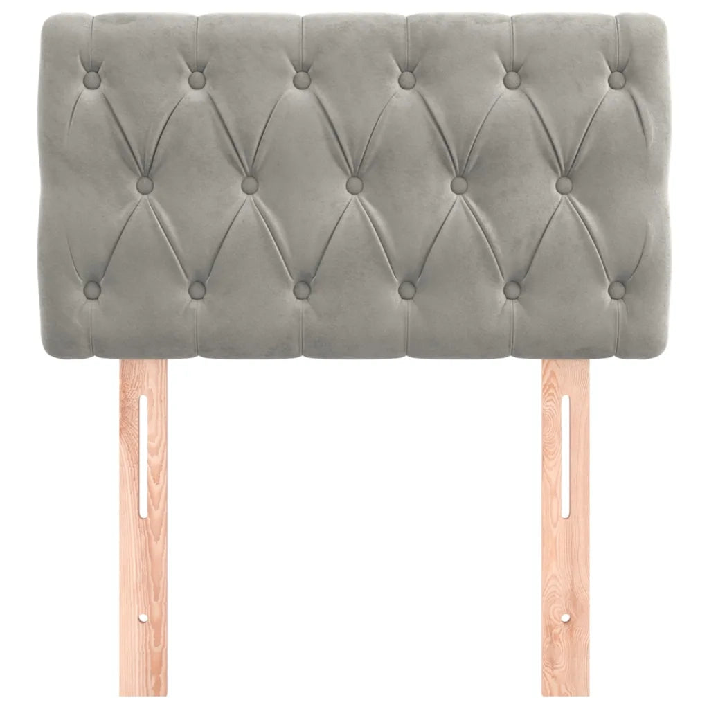Testiera | Testata Grigio Chiaro 80x7x78/88 cm in Velluto