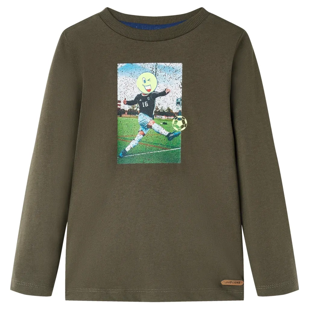 Maglietta da Bambino Maniche Lunghe Cachi 128