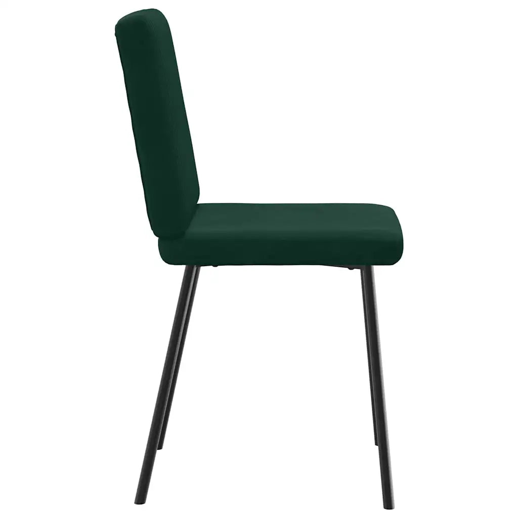Sedie da Pranzo 2 pz Verde Scuro in Velluto 4101188