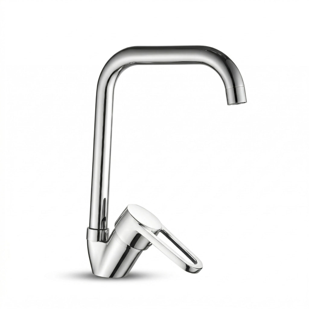 RUBINETTO MISCELATORE CUCINA MONOCOMANDO LAVANDINO COLLO ALTO GIREVOLE 8568