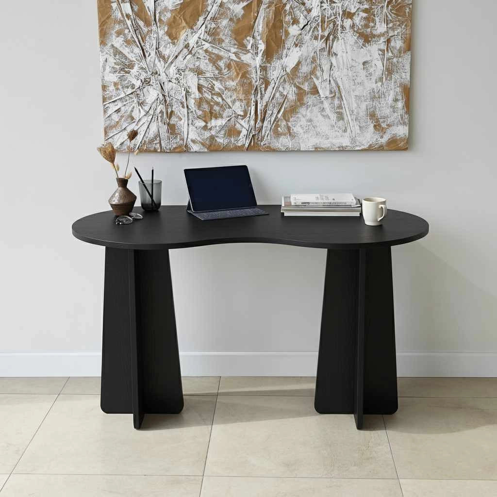 Scrivania in legno "infinita" 120 x 60 x 75 cm - Nero