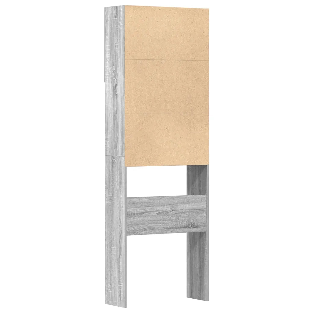 Mobile Lavatrice Grigio Sonoma 64x24x190 cm Legno Multistrato 859132