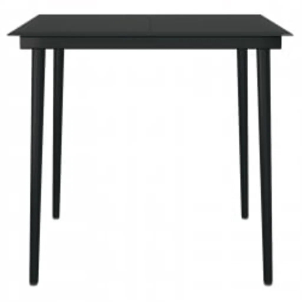 Set da Pranzo per Giardino 3 pz con Cuscini Grigio e Nero cod mxl 38737