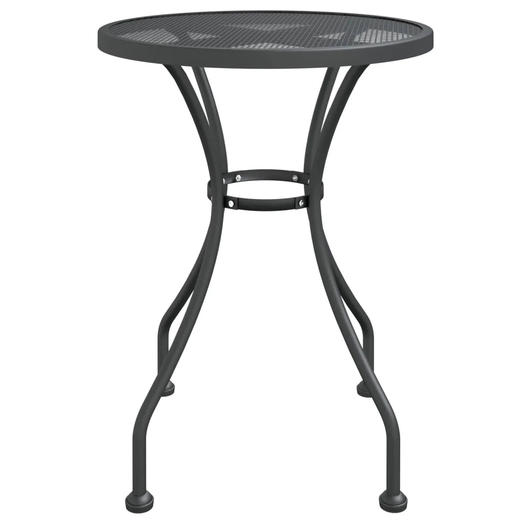 Set da Pranzo per Giardino 3pz Rete Metallica Espansa Antracite 3084707