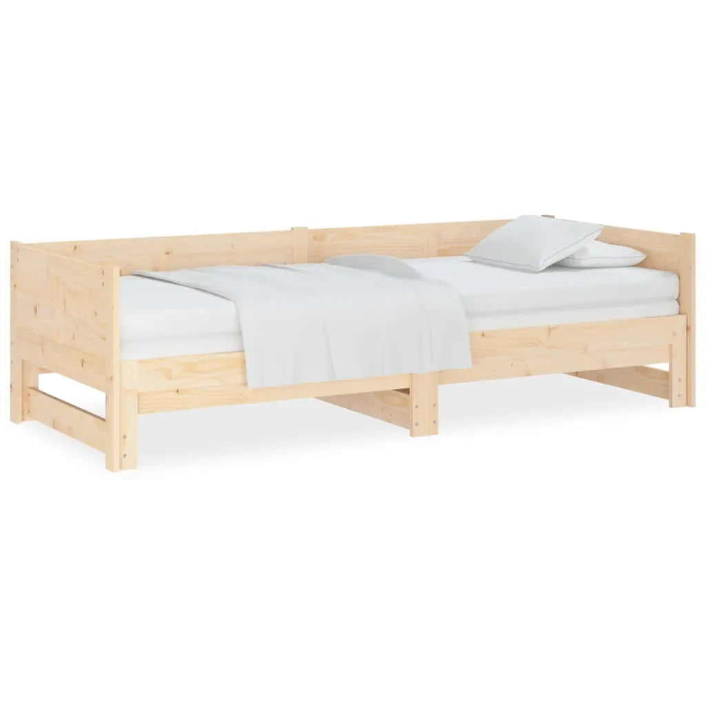 Dormeuse Estraibile in Legno Massello di Pino 2x(90x190) cm 820262