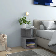 Comodini 2pz Grigio Cemento 35x35x55 cm in Legno Multistrato 806355