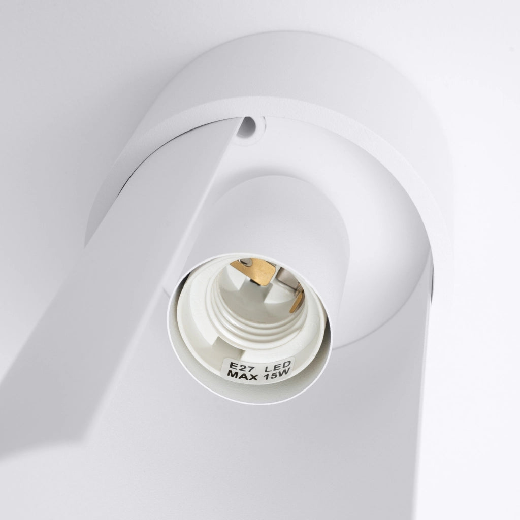 Spot soffitto rotondo bianco Ø10 orientabile E27 Pure Lume