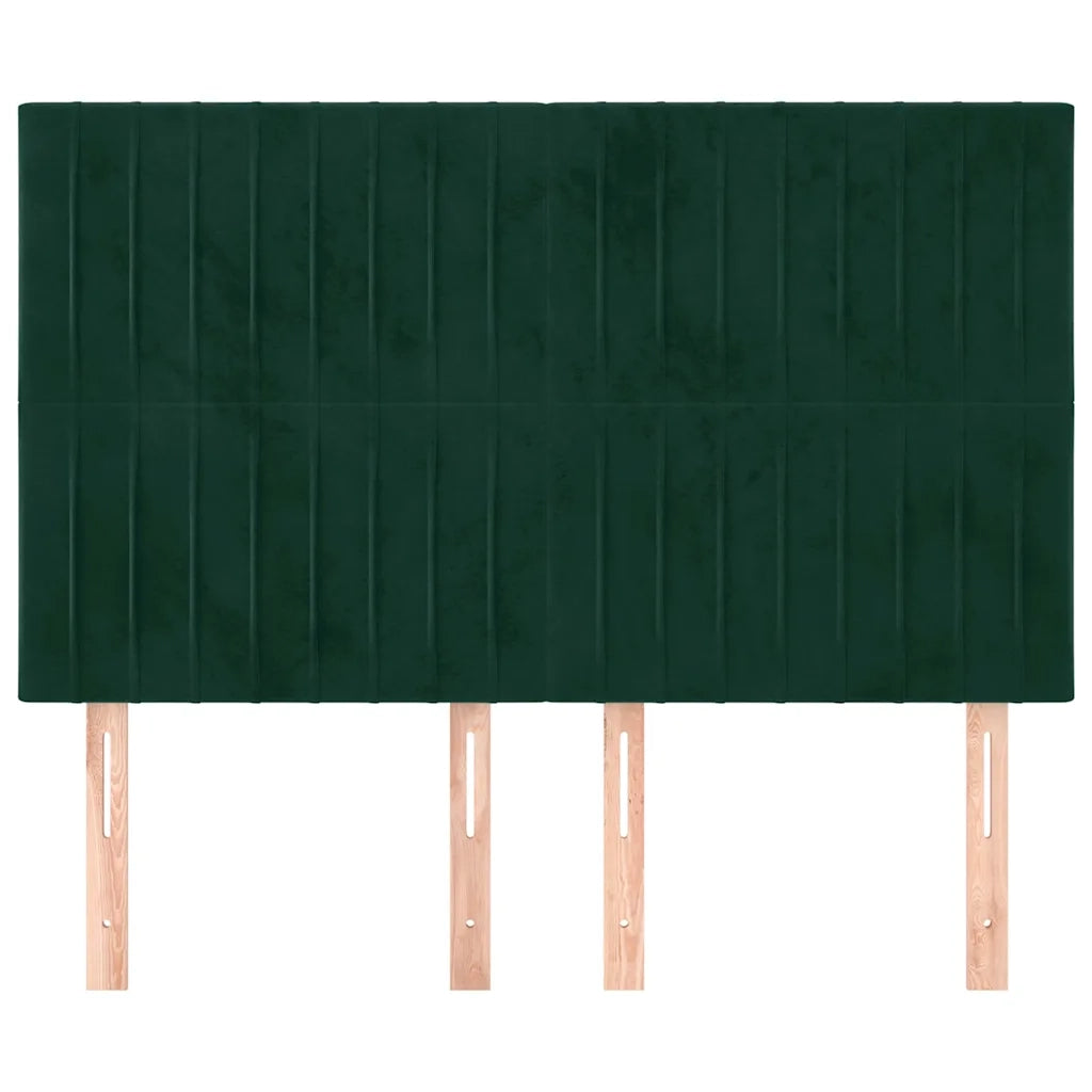 Testiera Verde Scuro 144x5x118/128 cm Velluto 3116621