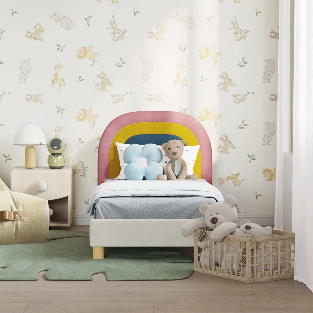 Struttura letto per bambini con testata Crema 70 x 140 cm