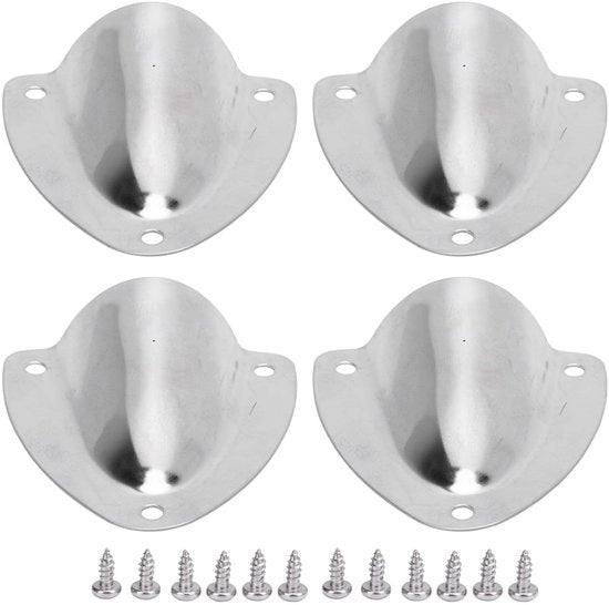 Aiuto di ventilazione in acciaio inossidabile - Cavo di alimentazione per cappuccio di ventilazione - Adatto per barche/camper - Installazione facile - 4 pezzi - Protezione elegante - Cappuccio di ventilazione