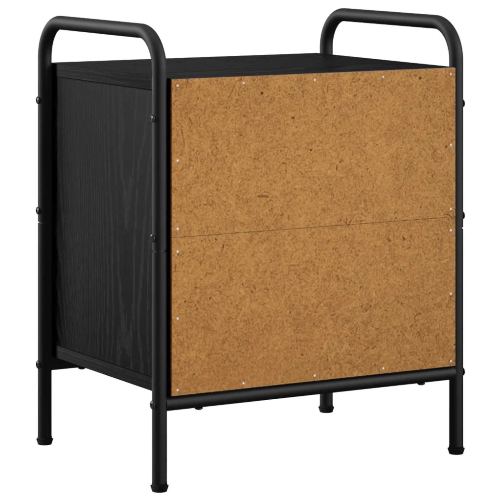 Armadio da Notte Rovere Nero 40 x 30 x 50 cm 8013518