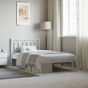 Giroletto con Testiera Metallo Bianco 100x190 cmcod mxl 87863
