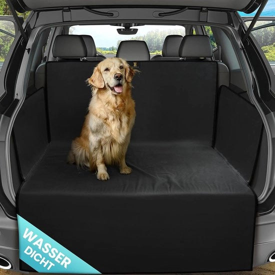 Hoes per Cassetta Portabagagli - Impermeabile e Resistente ai Graffi - Cappotto per Auto per Cani - Hoes con Protezione Bumper - Incluso Sacchetto Portatile - Nero