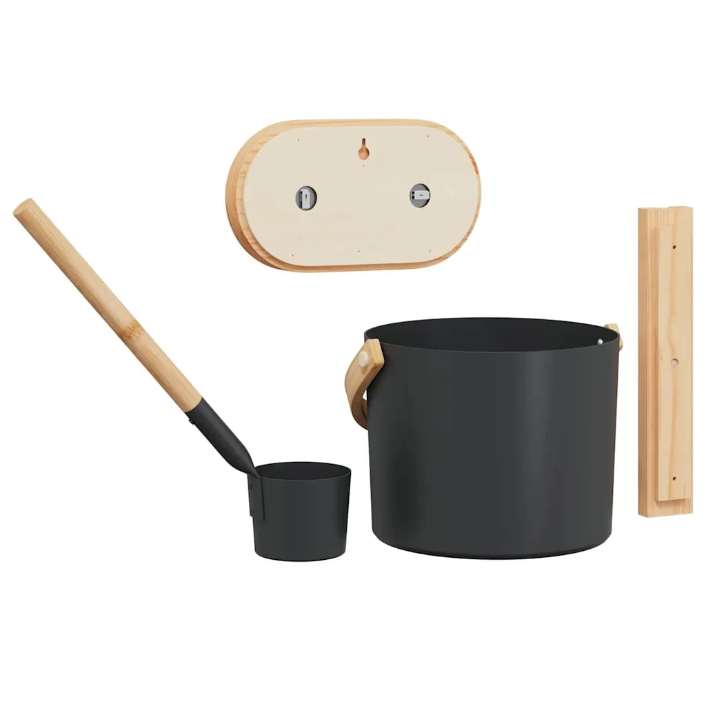Set di Accessori per Sauna 4 pz Nero CFW1716521