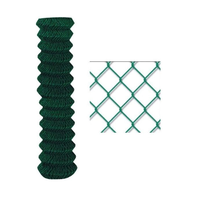 T-REX M96557 Rete Maglia Sciolta Zincata e Plastificata Romboide 50x50 mm Filo 2,40 mm Altezza 100 cm Lunghezza 25 m colore Verde