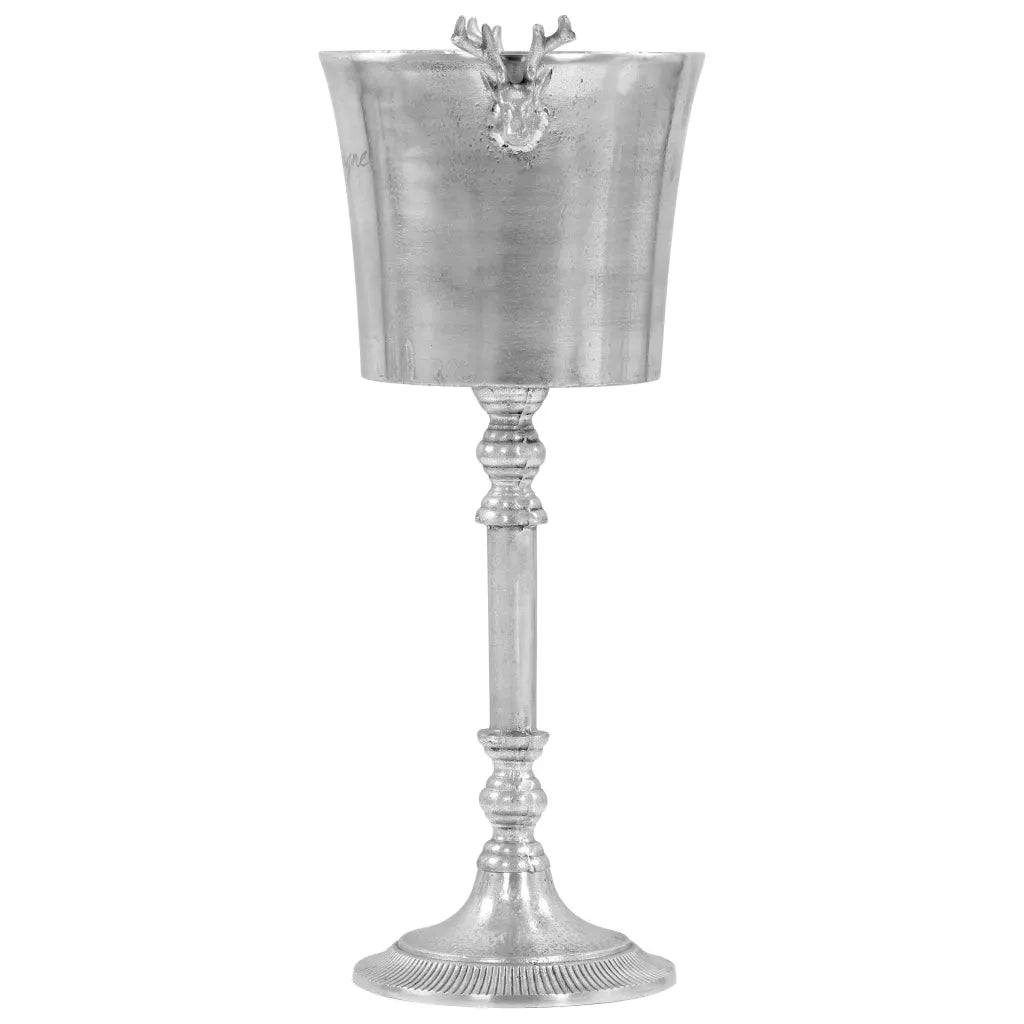 Secchiello per Champagne Alluminio Massiccio 39x29x71cm Argento cod mxl 54620