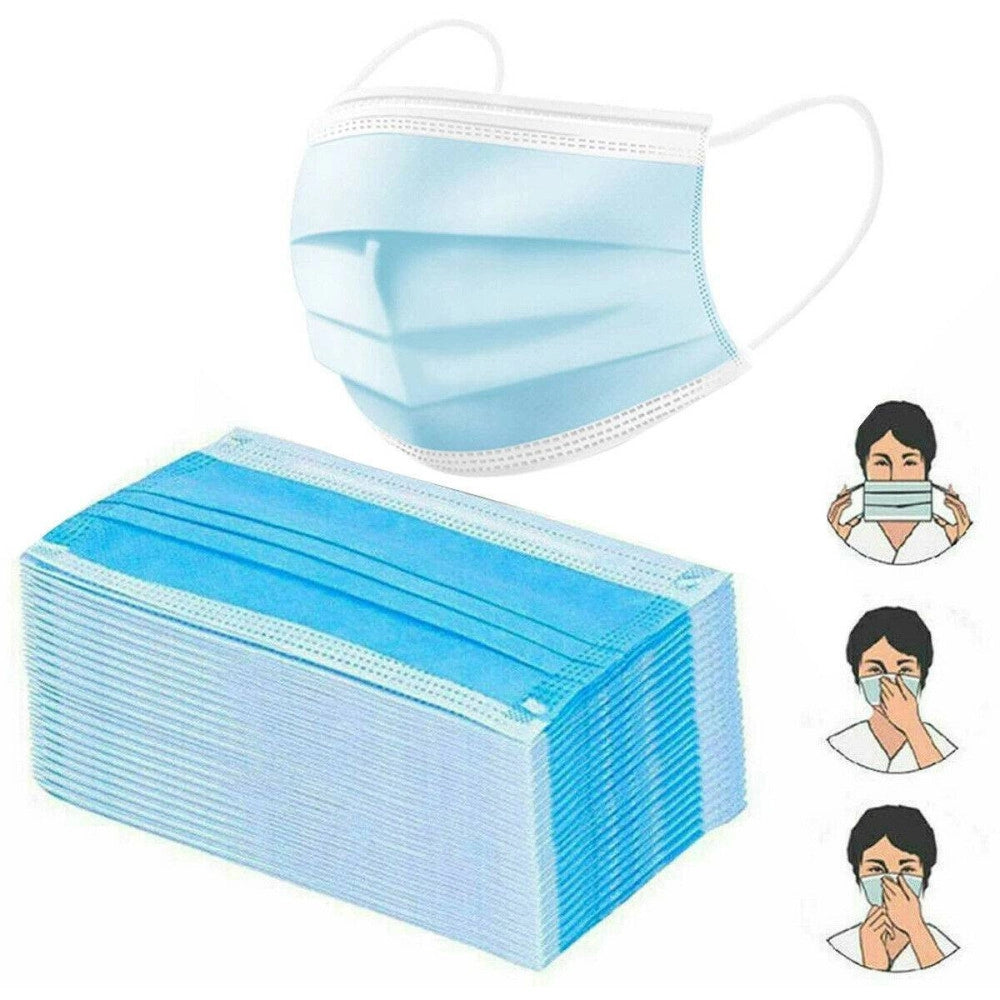 Trade Shop - Set Da 50 Mascherine Protettive Viso Chirurgiche Monouso Mascherina Facciale -