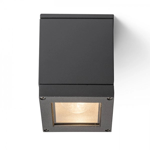 Faretto applique QUADRA M da soffitto grigio antracite  230V E27 75W IP54