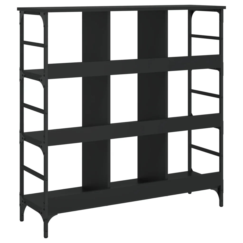 Credenza | Madia | Buffet da pranzo | Armadio da pranzo Nera 102x32x103,5 cm in Legno Multistrato