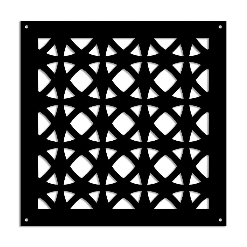 DARKSIDE - Pannello in PVC traforato - Parasole Colore: nero, Misura: 48x48 cm