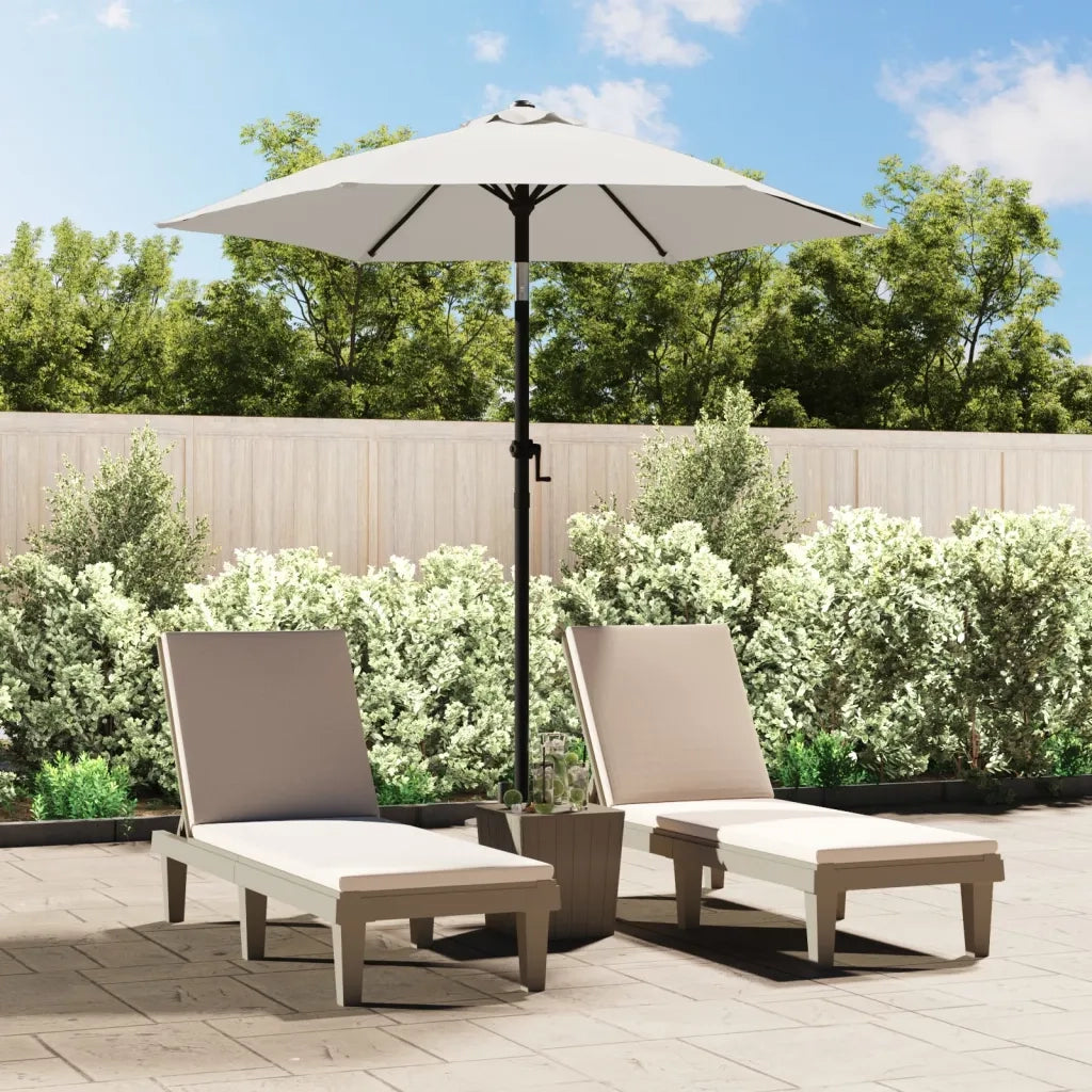 Ombrellone-Ombrello da giardino Bianco Sabbia 200x224 cm in Alluminio