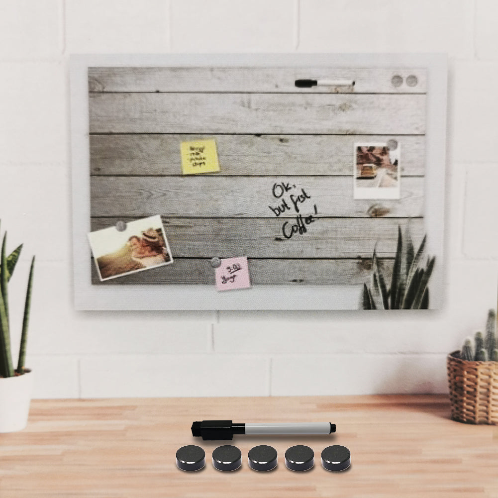 Lavagna Magnetica Stampa Staccionata 60x40cm 1 Pennarello Cancellabile 5 Magneti