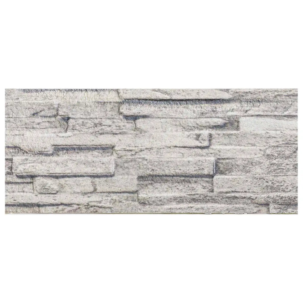Pannelli da parete 10 pz 100 x 25 cm Grigio chiaro Schiuma EPS 42046108