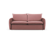 Cosmopolitan Design - Divano convertibile "Vienna" 2 posti in velluto rosa 