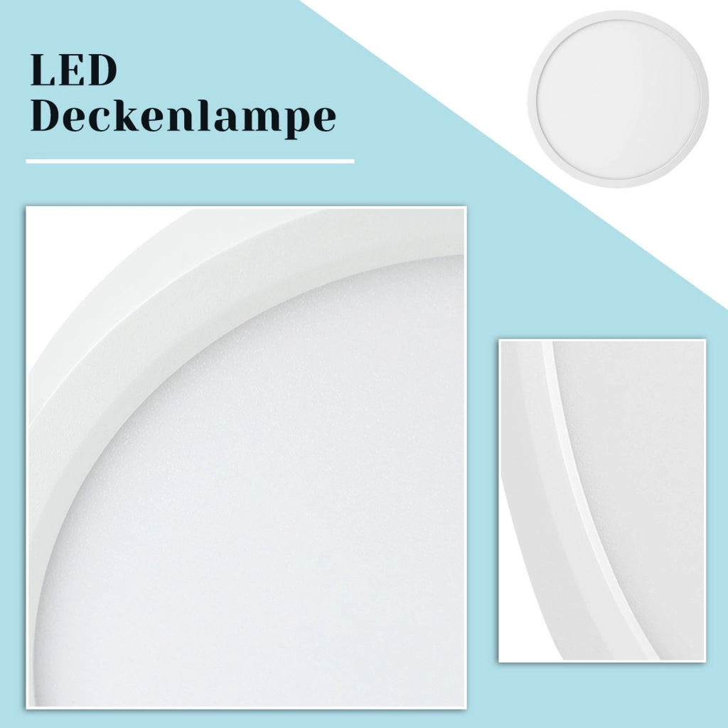 ZMH Lampada da soffitto LED piano 18cm 15W bianco 6000K moderna per cucina corridoio camera letto