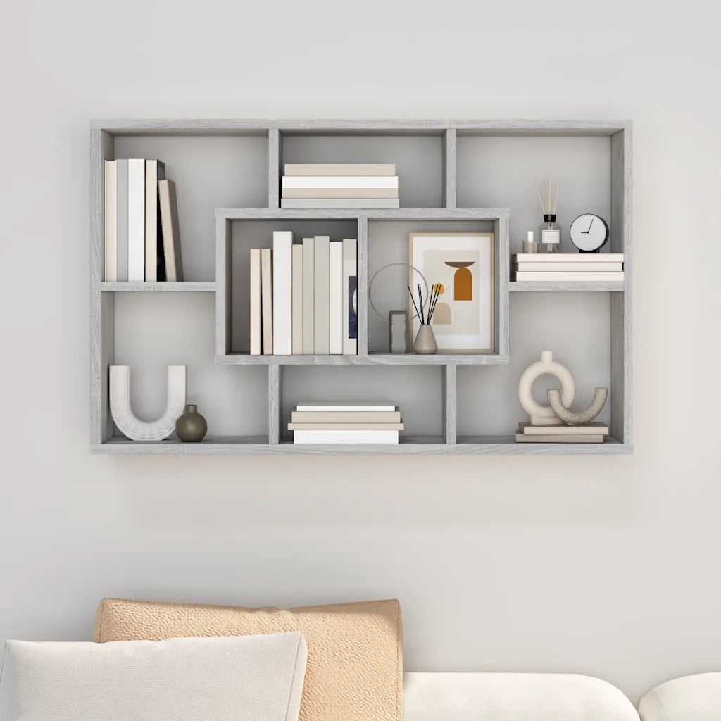 Mensola a Muro Grigio Sonoma 85x16x52,5 cm in Legno Multistrato CFW4973202