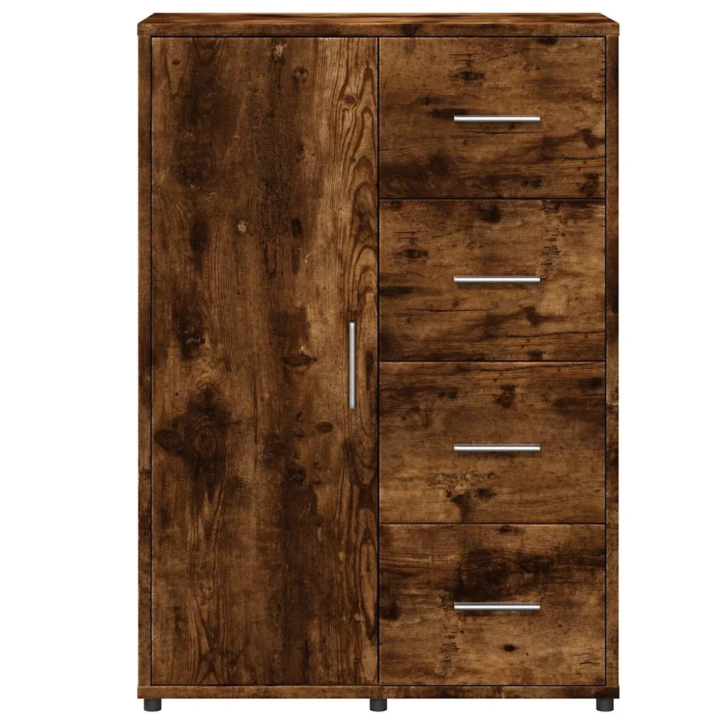 Credenze 2 pz | Madia | Buffet da pranzo | Armadio da pranzo Rovere Fumo 60x31x84 cm in Legno Multistrato