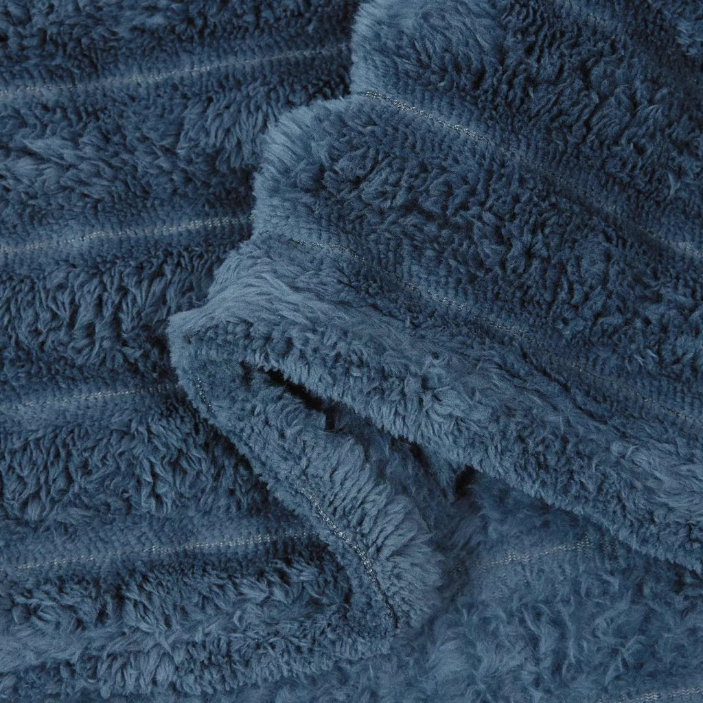 Coperte da Pile 6 pz Blu navy 200 x 150 cm Panno