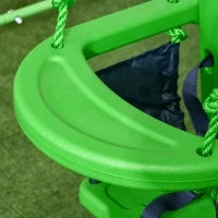 Altalena per Bambini 6-36 Mesi da Giardino e Salotto in Acciaio e PE, 122x146x122 cm, Verde