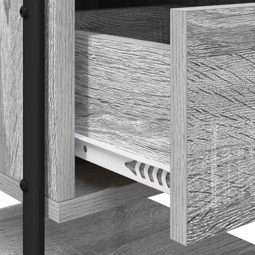 Armadio da Notte 2 pz Sonoma grigio 35 x 36,5 x 47 cm 8007666