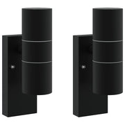 Lampada da Parete Esterna 2 pz Nero 7 x 10 x 22 cm CFW4100876