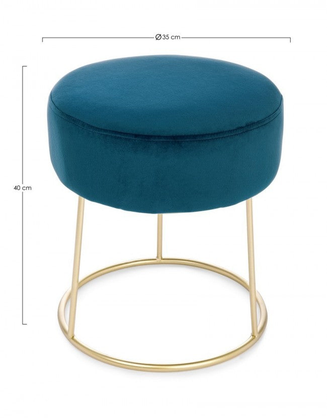 Pouf Clarissa Deep D35 in Tessuto effetto Velluto