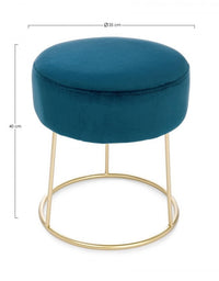 Pouf Clarissa Deep D35 in Tessuto effetto Velluto
