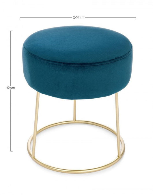 Pouf Clarissa Deep D35 in Tessuto effetto Velluto