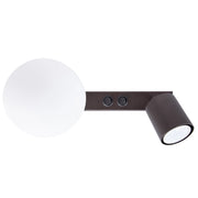 Applique Tavira bronzo sfera vetro spot orientabile G9+GU10