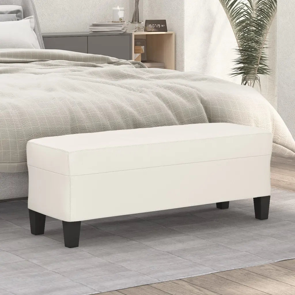 Panca Crema 100x35x41 cm in Similpelle cod mxl 60321