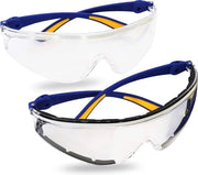 Set di Occhiali di Sicurezza - Occhiali di Sicurezza Comodi - Resistente alle Macchie - Staffa Regolabile - Translucido - Certificato CE - Protezione UV 400 - Sacchetto di Protezione - Cappuccio di Sicurezza
