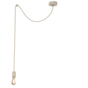 Lampada sospesa Spindel beige metallo 1xE27 Luminex