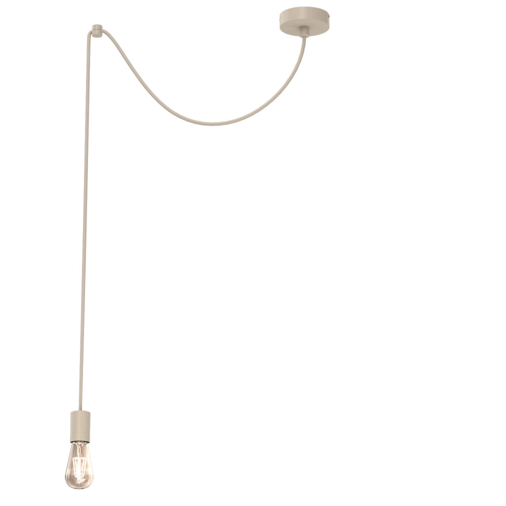 Lampada sospesa Spindel beige metallo 1xE27 Luminex