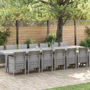 Set da pranzo da giardino con cuscini 15 pcs Grigio chiaro PP 3378810