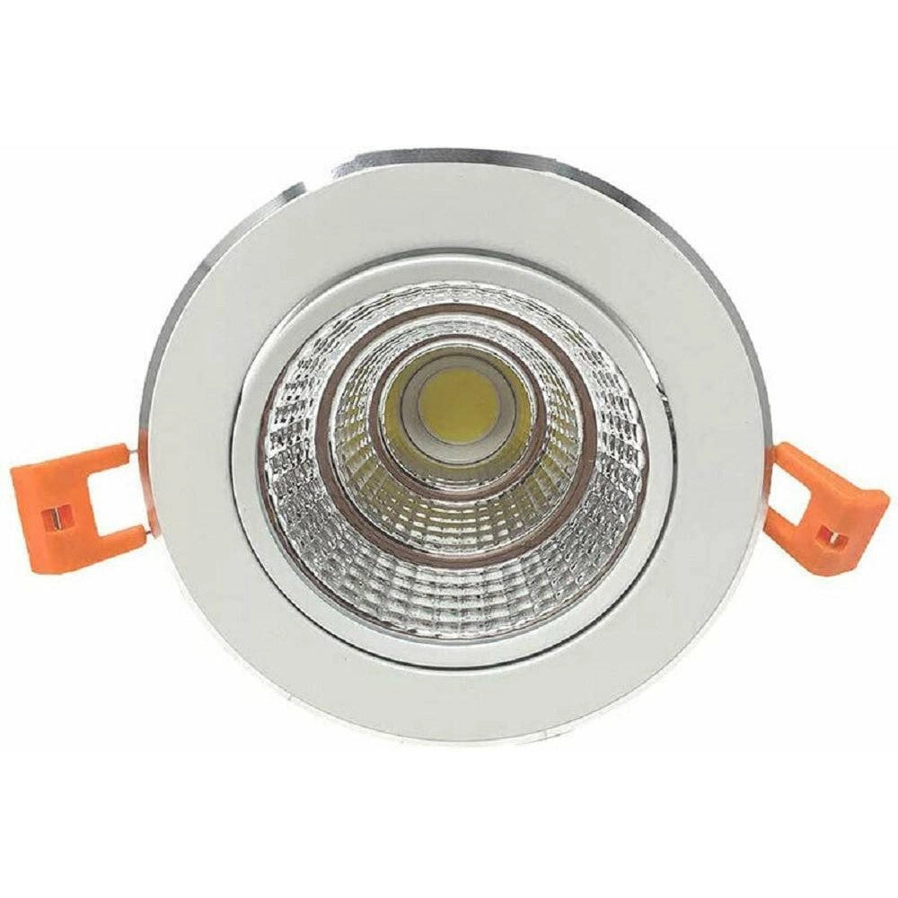 Trade Shop - Faretto Incasso Led Cob 20 W Luce Fredda 6500k Calda 3000k Naturale 4000k P-120 - -bianco Caldo      -