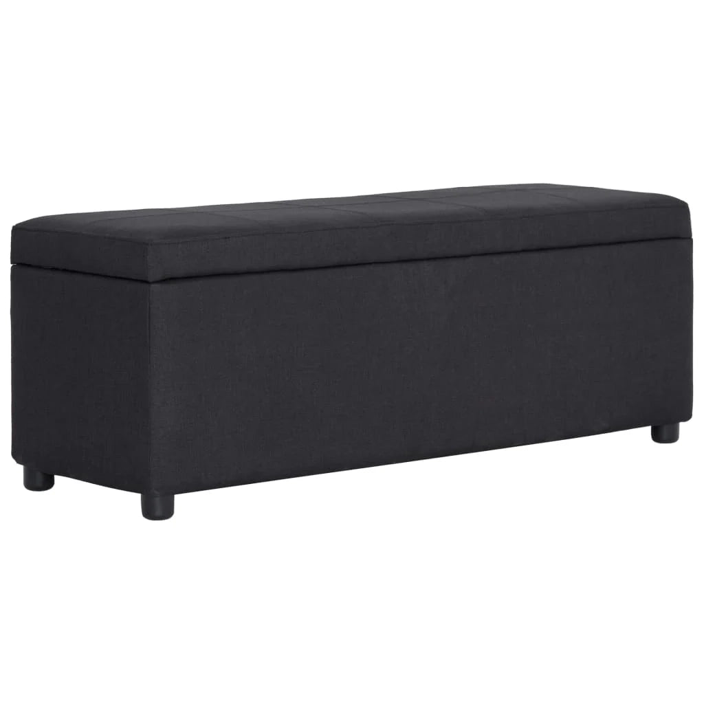 Panca con vano portaoggetti 116 cm poliestere nero 02_0010753