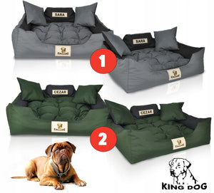AIO FACTORY 115x95 cm KINGDOG Cuccia per cani impermeabile personalizzabile Grigio scuro